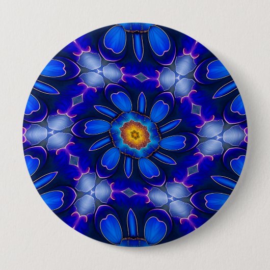 Abstraktes Blumenmuster Button (Vorderseite)