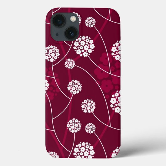 Abstraktes Blumenmuster Case-Mate iPhone Hülle (Rückseite)