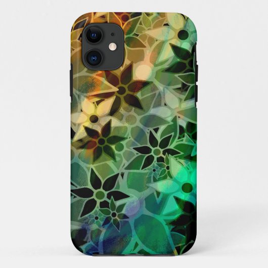 Abstraktes Blumenmuster Case-Mate iPhone Hülle (Rückseite)