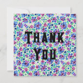 Abstraktes Blumenmuster - Dankeschön Karte (Vorderseite)