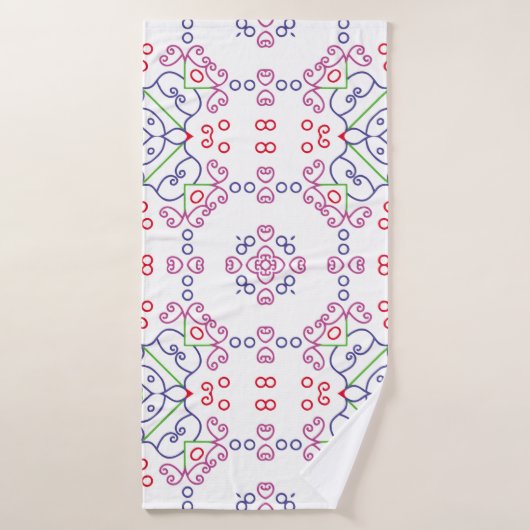 Abstraktes Blumenmuster, Design, Kunst, Zuhause Badehandtuch (Badehandtuch)