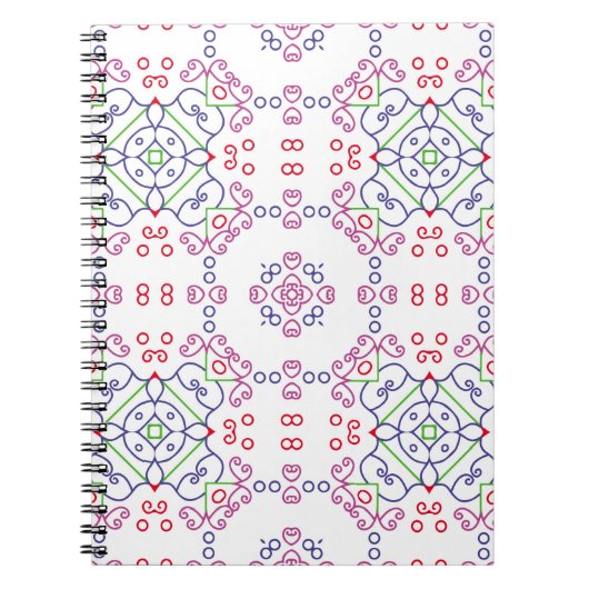 Abstraktes Blumenmuster, Design, Kunst, Zuhause Notizblock (Vorderseite)