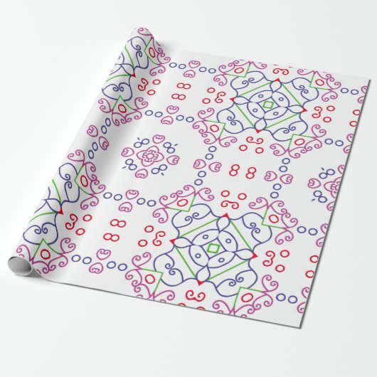 Abstraktes Blumenmuster, designabstrakt, kunst, Zu Geschenkpapier (Ungerollt)
