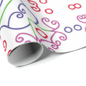Abstraktes Blumenmuster, designabstrakt, kunst, Zu Geschenkpapier (Rolleneckpunkt)
