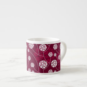 Abstraktes Blumenmuster Espressotasse