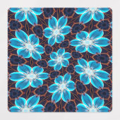 Abstraktes Blumenmuster Etiketten (Design 1)