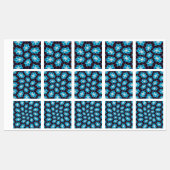 Abstraktes Blumenmuster Etiketten (Blatt)