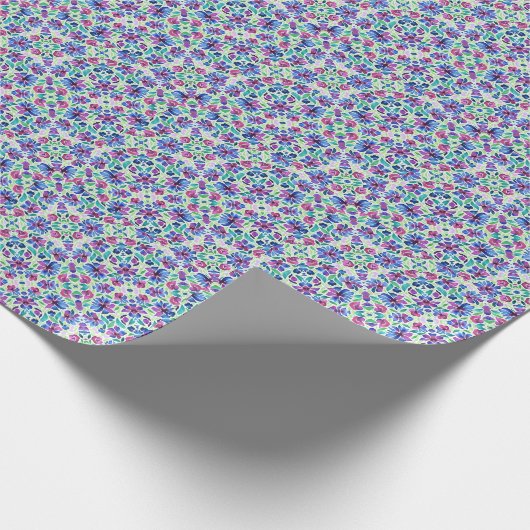 Abstraktes Blumenmuster - Faltpapier Geschenkpapier (Ecke)