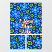 Abstraktes Blumenmuster Fensteraufkleber (Blatt)