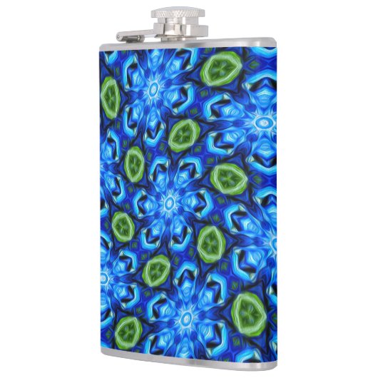 Abstraktes Blumenmuster Flachmann (Links)