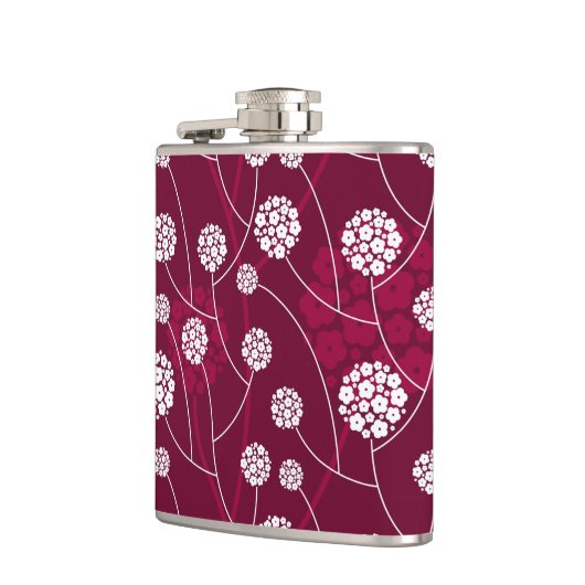 Abstraktes Blumenmuster Flachmann (Links)