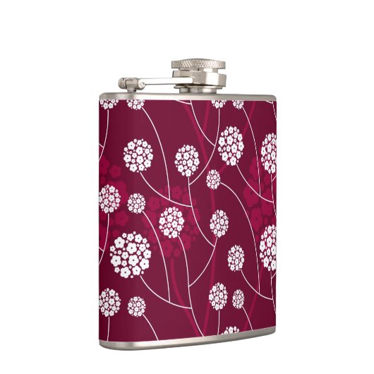 Abstraktes Blumenmuster Flachmann (Rechts)