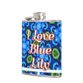 Abstraktes Blumenmuster Flachmann (Links)