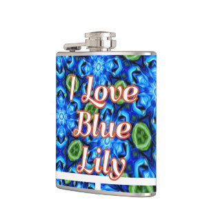 Abstraktes Blumenmuster Flachmann