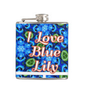 Abstraktes Blumenmuster Flachmann (Vorderseite)