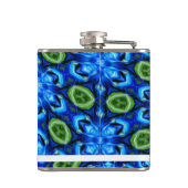 Abstraktes Blumenmuster Flachmann (Rückseite)