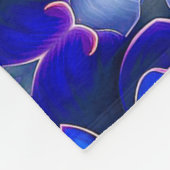 Abstraktes Blumenmuster Fleecedecke (Ecke)