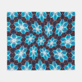 Abstraktes Blumenmuster Fleecedecke (Vorderseite (Horizontal))