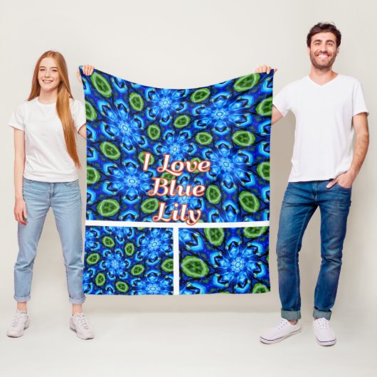 Abstraktes Blumenmuster Fleecedecke (Beispiel)