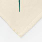 Abstraktes Blumenmuster Fleecedecke (Ecke)