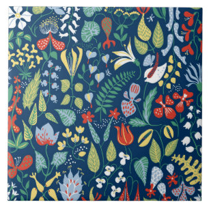 Abstraktes Blumenmuster Fliese