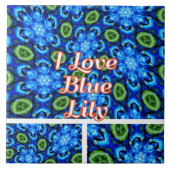 Abstraktes Blumenmuster Fliese (Vorderseite)