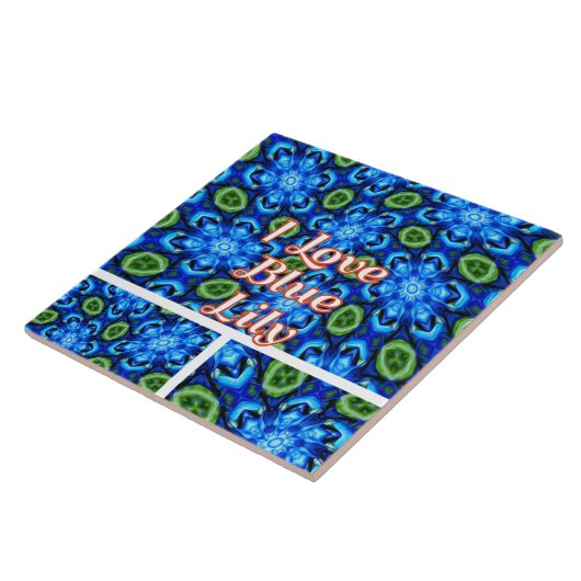 Abstraktes Blumenmuster Fliese (Seite)