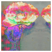 Abstraktes Blumenmuster Gelbe Pflaumen Stoff (Nahaufnahme)