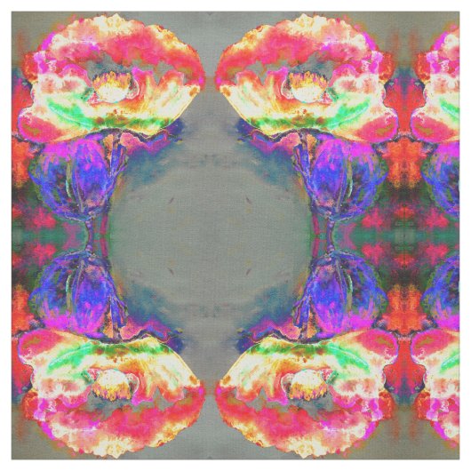 Abstraktes Blumenmuster Gelbe Pflaumen Stoff (Muster)