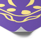 Abstraktes Blumenmuster. Geometrie, Mandala-Design Poster (Ecke)