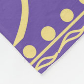 Abstraktes Blumenmuster. Geometrie, mandalische Ge Fleecedecke (Ecke)