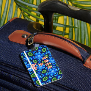 Abstraktes Blumenmuster Gepäckanhänger