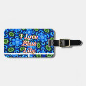 Abstraktes Blumenmuster Gepäckanhänger (Vorderseite horizontal)