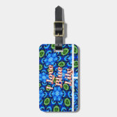 Abstraktes Blumenmuster Gepäckanhänger (Vorderseite vertikal)