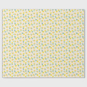 Abstraktes Blumenmuster Geschenkpapier (Flach)