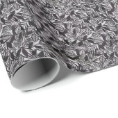 Abstraktes Blumenmuster Geschenkpapier (Rolleneckpunkt)
