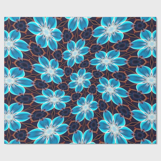 Abstraktes Blumenmuster Geschenkpapier (Flach)