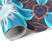 Abstraktes Blumenmuster Geschenkpapier (Rolleneckpunkt)