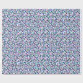 Abstraktes Blumenmuster - Geschenkpapier (Flach)