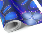 Abstraktes Blumenmuster Geschenkpapier (Rolleneckpunkt)