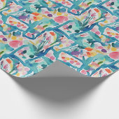 Abstraktes Blumenmuster Geschenkpapier (Ecke)