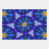 Abstraktes Blumenmuster Geschenkpapier Set (Vorderseite 2)