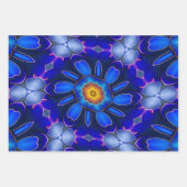 Abstraktes Blumenmuster Geschenkpapier Set (Vorderseite)