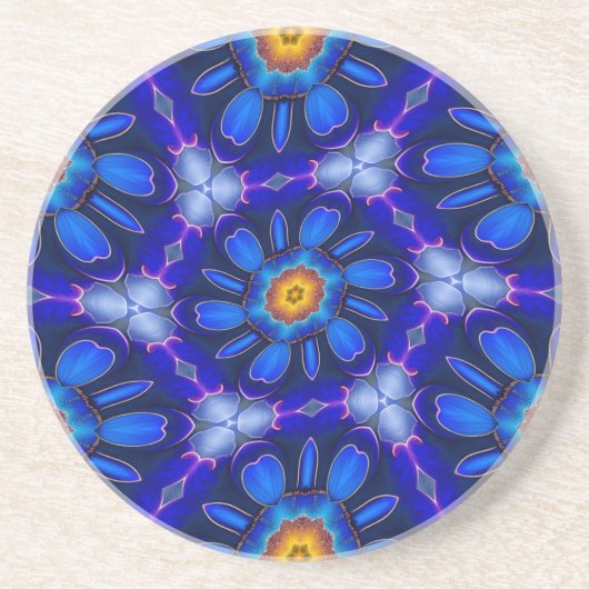 Abstraktes Blumenmuster Getränkeuntersetzer (Vorne)