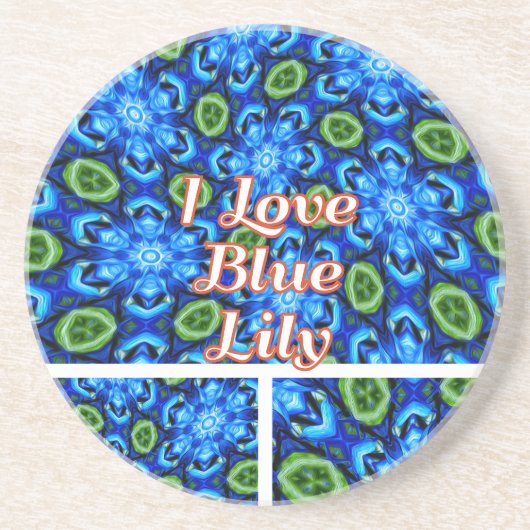 Abstraktes Blumenmuster Getränkeuntersetzer (Vorne)