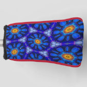 Abstraktes Blumenmuster Golf Headcover (Vorderseite)