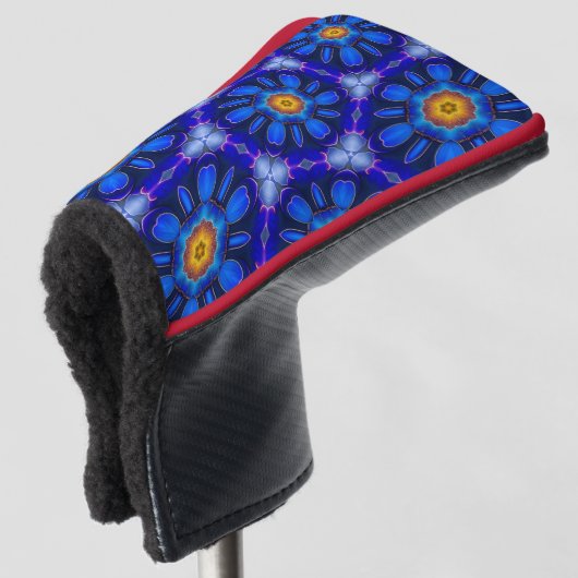 Abstraktes Blumenmuster Golf Headcover (3/4 Vorderseite)