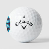 Abstraktes Blumenmuster Golfball (Logo)