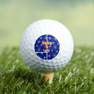 Abstraktes Blumenmuster Golfball