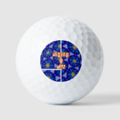 Abstraktes Blumenmuster Golfball (Vorderseite)